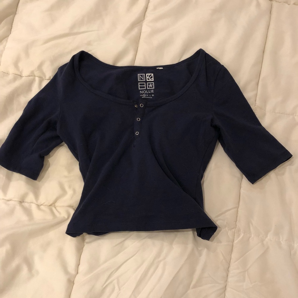 Pacsun Nolie Henley style crop top